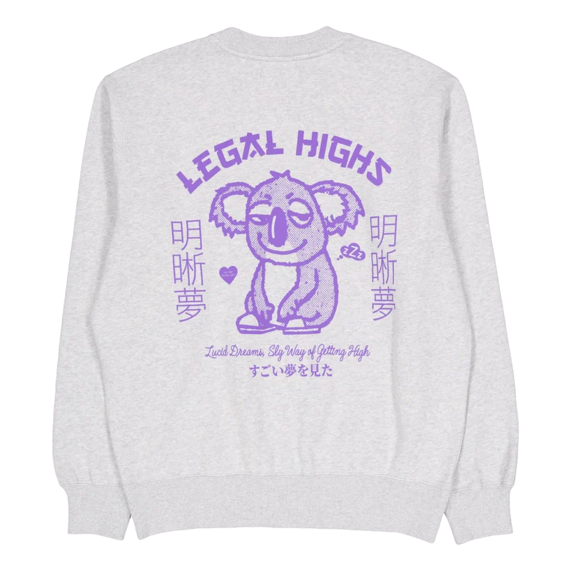 Legal Highs Sweat-grey Marl Grey Marl