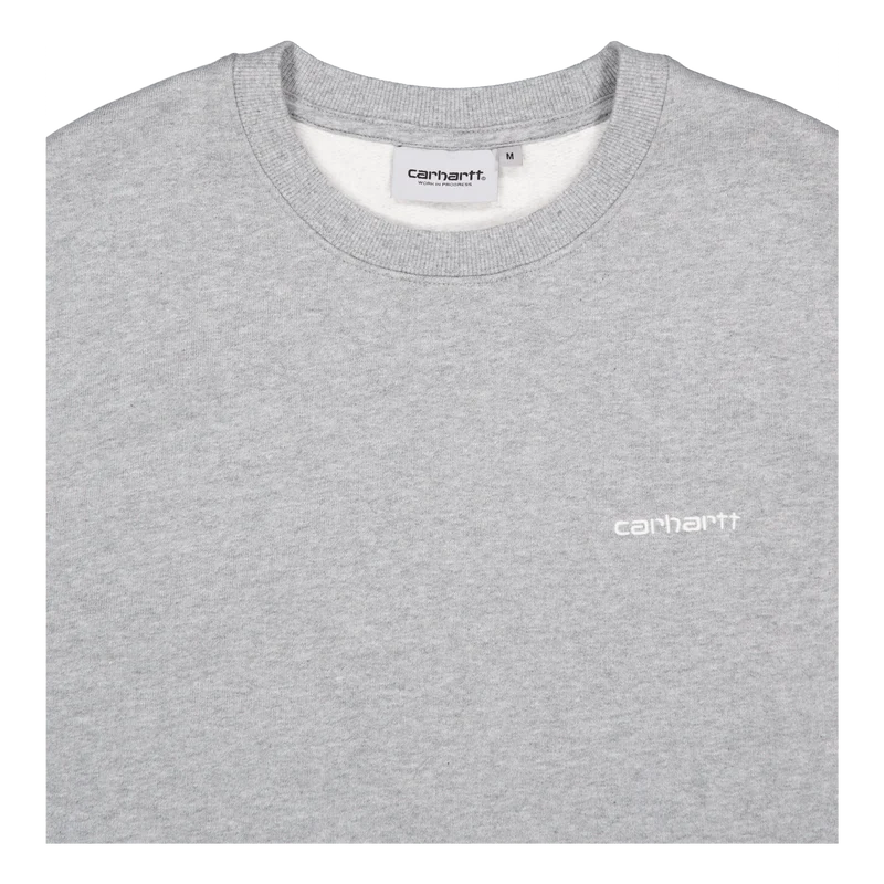 Script Vest Sweat Grey Heather / White