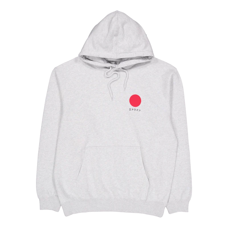 Japanese Sun Hoodie Sweat-grey Grey Marl