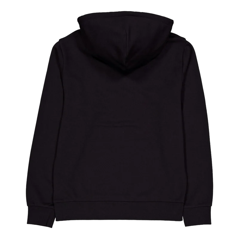 Hooded Script Embroidery Sweat Black / White