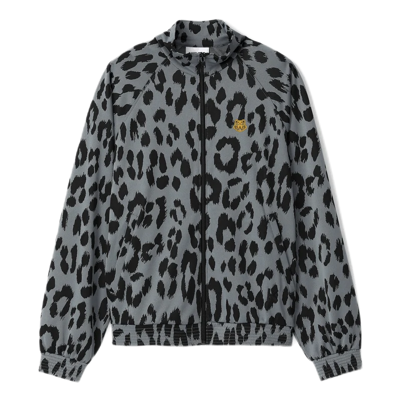 Leopard Jacquard Jacket Blue