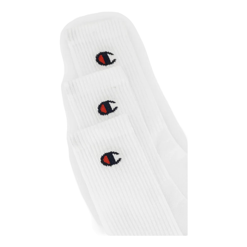 3pk Crew Socks White