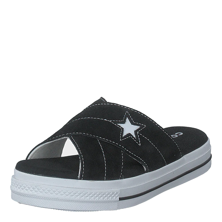 One Star Sandal Black/black/white