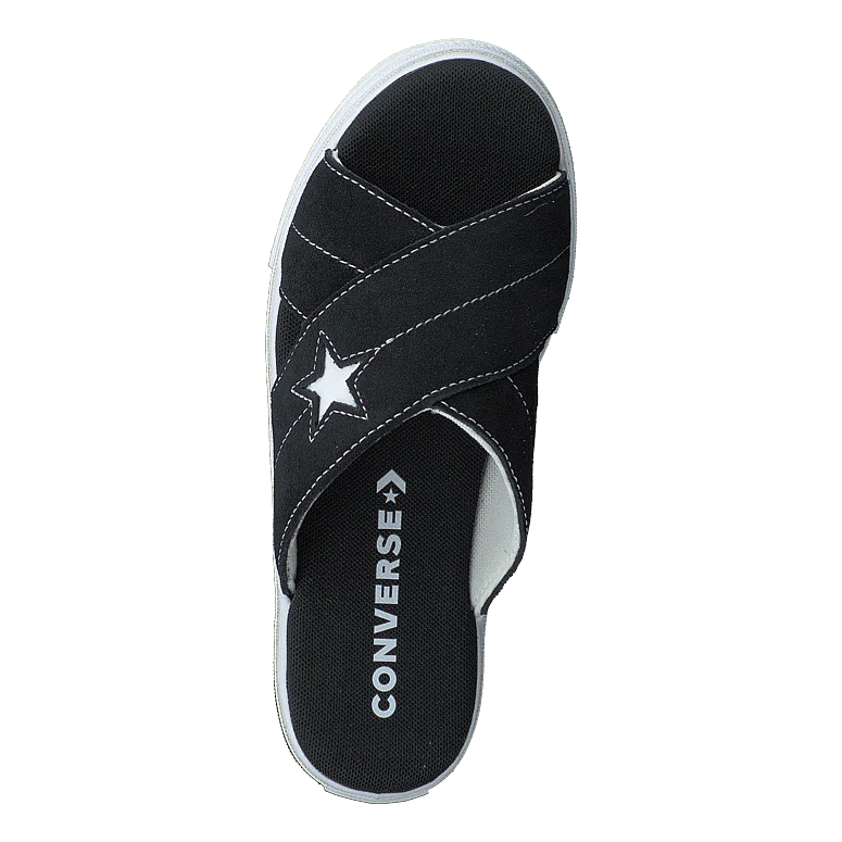 One Star Sandal Black/black/white