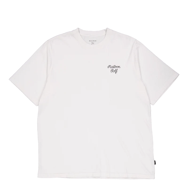 M Script Blur Tee White