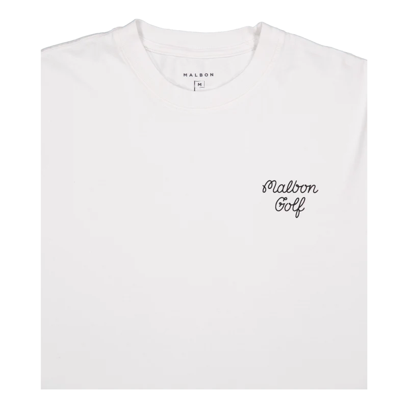 M Script Blur Tee White