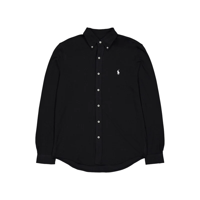 Featherweight Mesh Shirt Polo Black