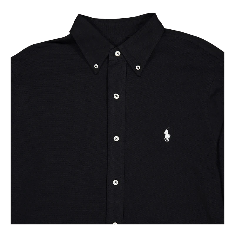 Featherweight Mesh Shirt Polo Black