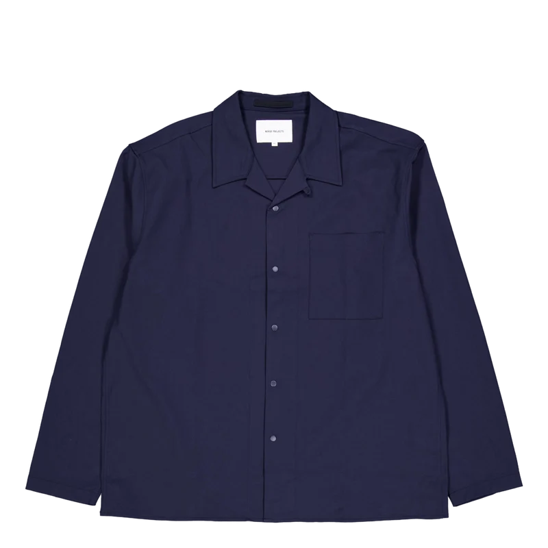 Carsten Solotex Twill Shirt Ls Dark Navy