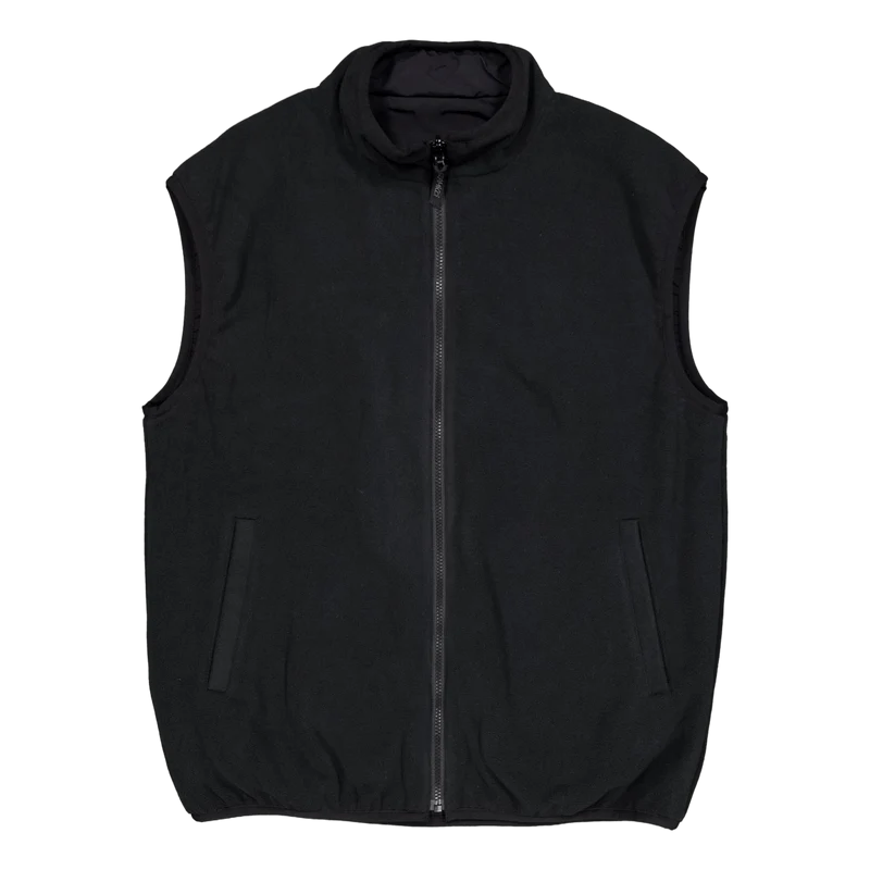 Reversible Fleece Vest Black