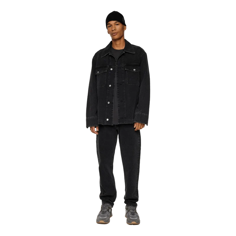Hunt Washed Denim Overshirt Black