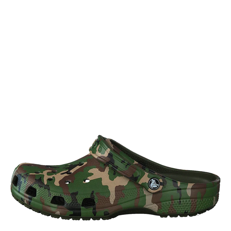 Classic Printed Camo Clog Army Green/multi