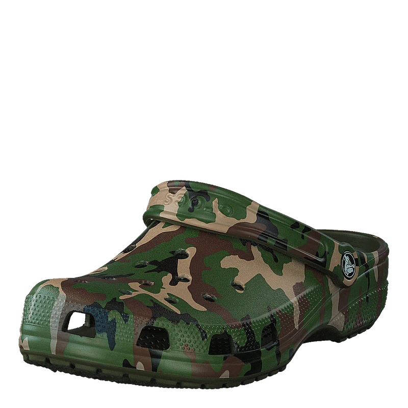 Classic Printed Camo Clog Army Green/multi