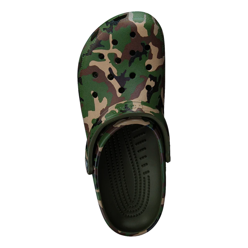 Classic Printed Camo Clog Army Green/multi