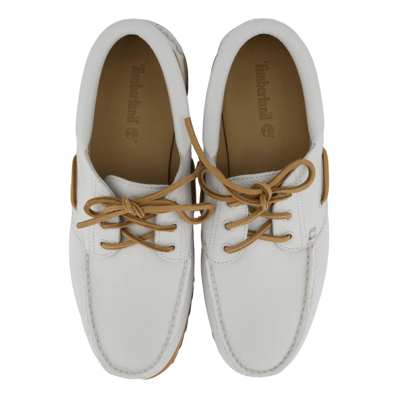 Timberland Authentic Boat Shoe White Full Grain
