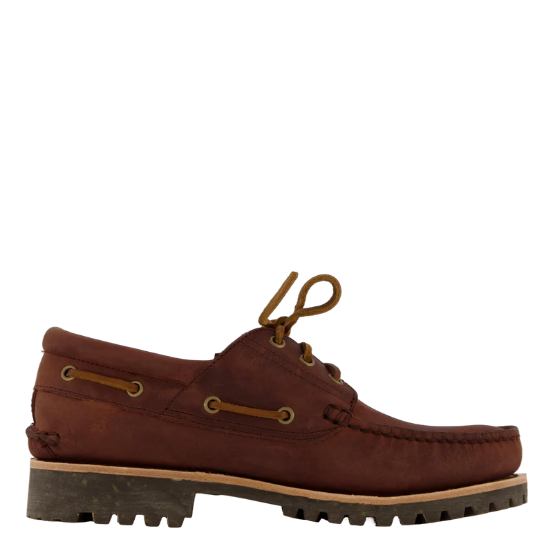 Timberland Authentic Boat Shoe Medium Brown Full Grain