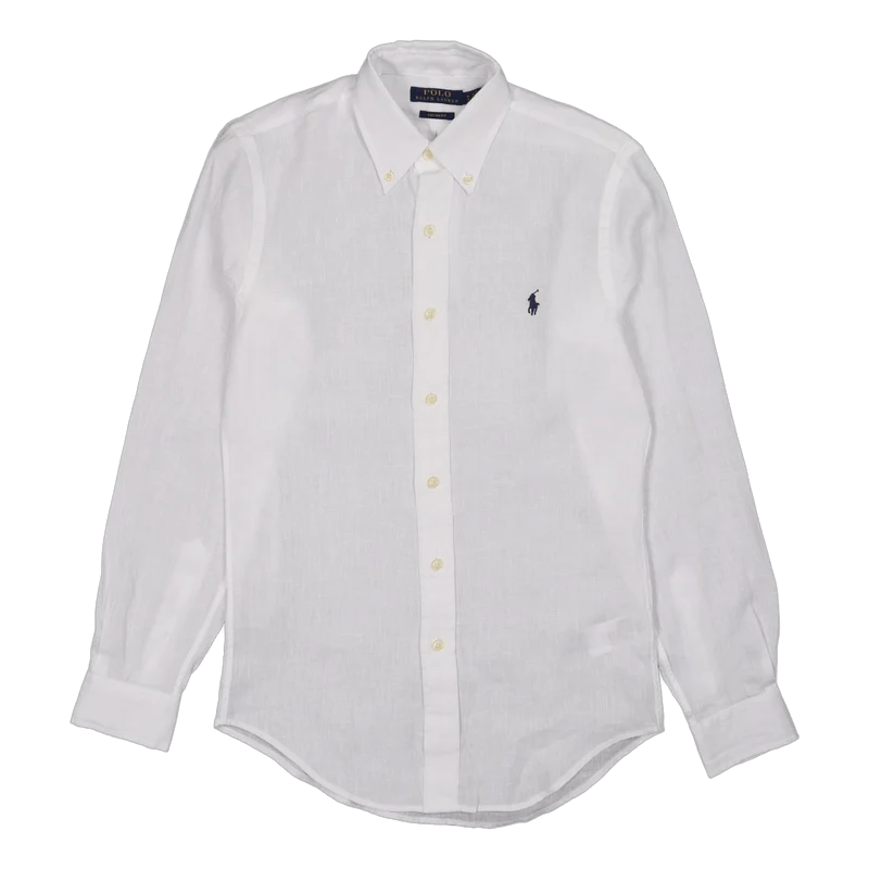 Custom Fit Linen Shirt White