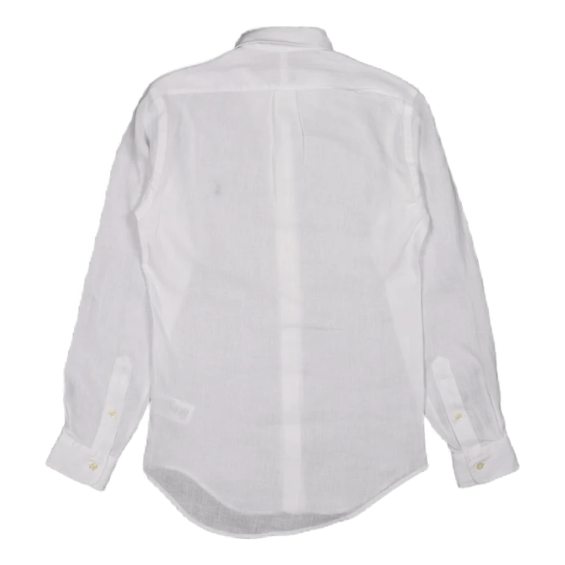 Custom Fit Linen Shirt White