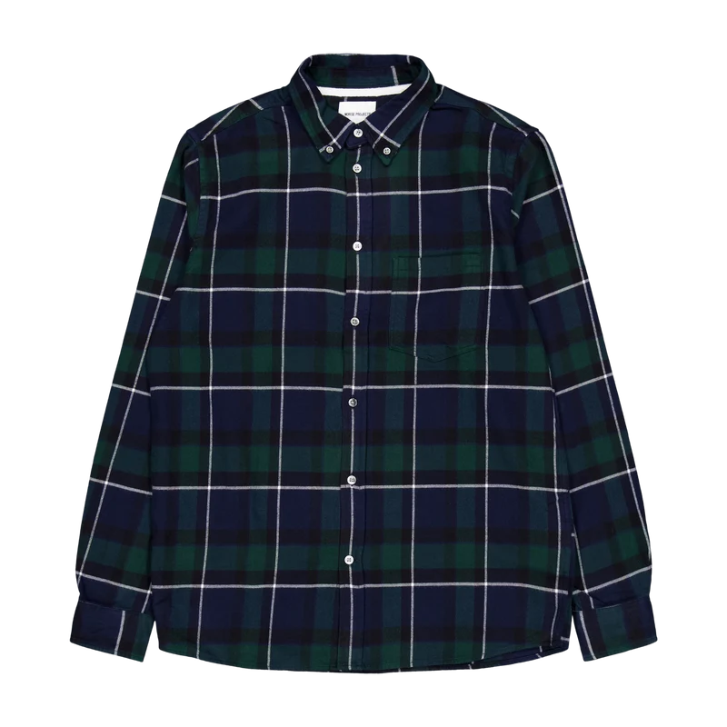 Anton Brushed Flannel Check Black Watch Check