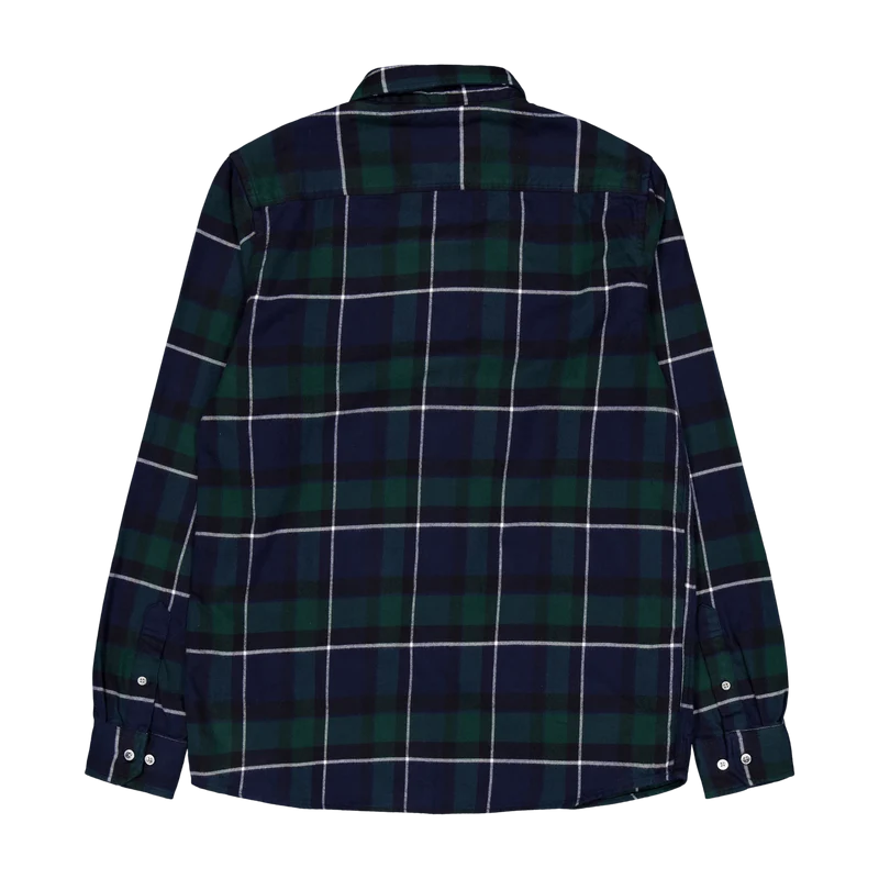 Anton Brushed Flannel Check Black Watch Check