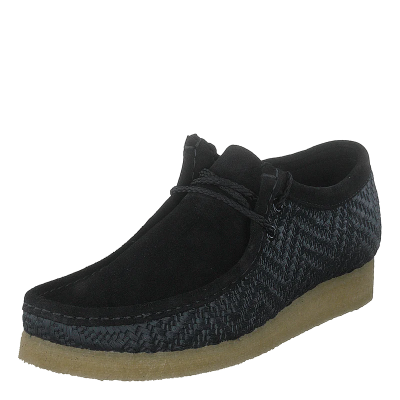 Wallabee Black Raffia