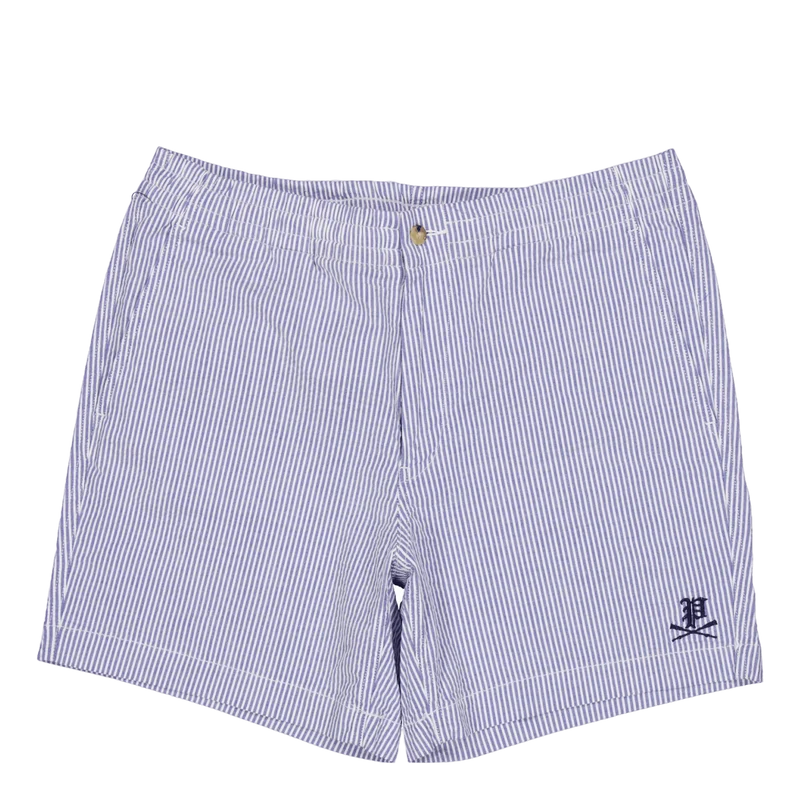 6-Inch Polo Prepster Seersucker Short Blue Seersucker W/Gthc P Emb