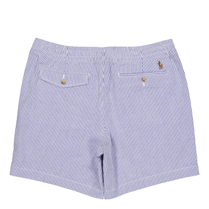 6-Inch Polo Prepster Seersucker Short Blue Seersucker W/Gthc P Emb