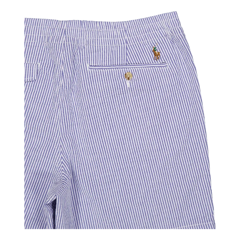 6-Inch Polo Prepster Seersucker Short Blue Seersucker W/Gthc P Emb