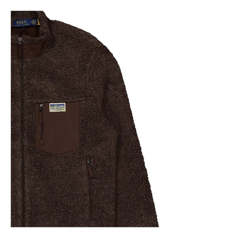 Polo Ralph Lauren Bonded Hi-pile Fullzip Jacket Dark Beech Marl