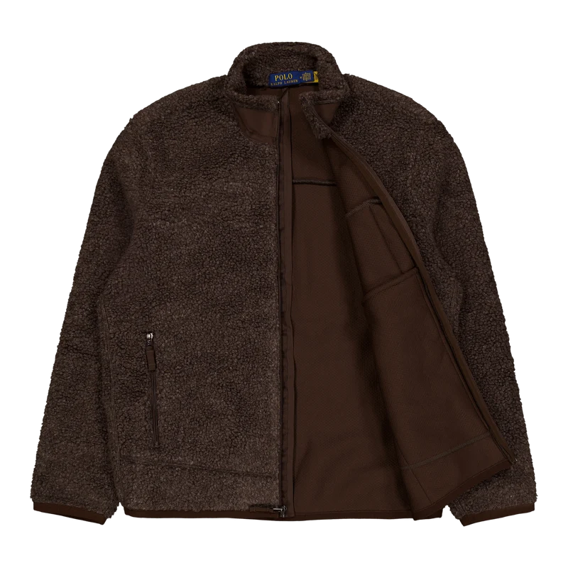 Polo Ralph Lauren Bonded Hi-pile Fullzip Jacket Dark Beech Marl