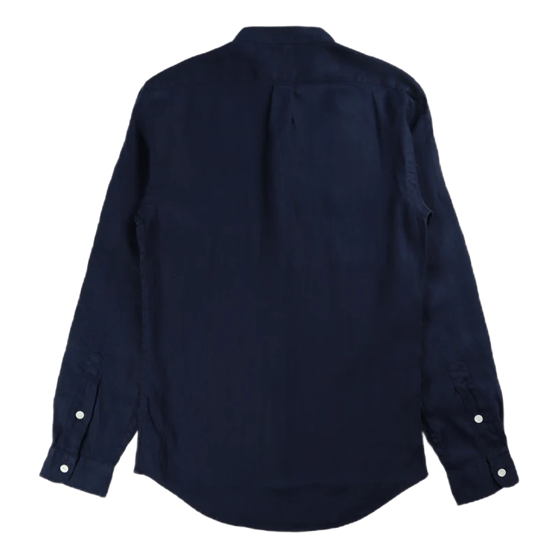 Slim Fit Linen Shirt Newport Navy