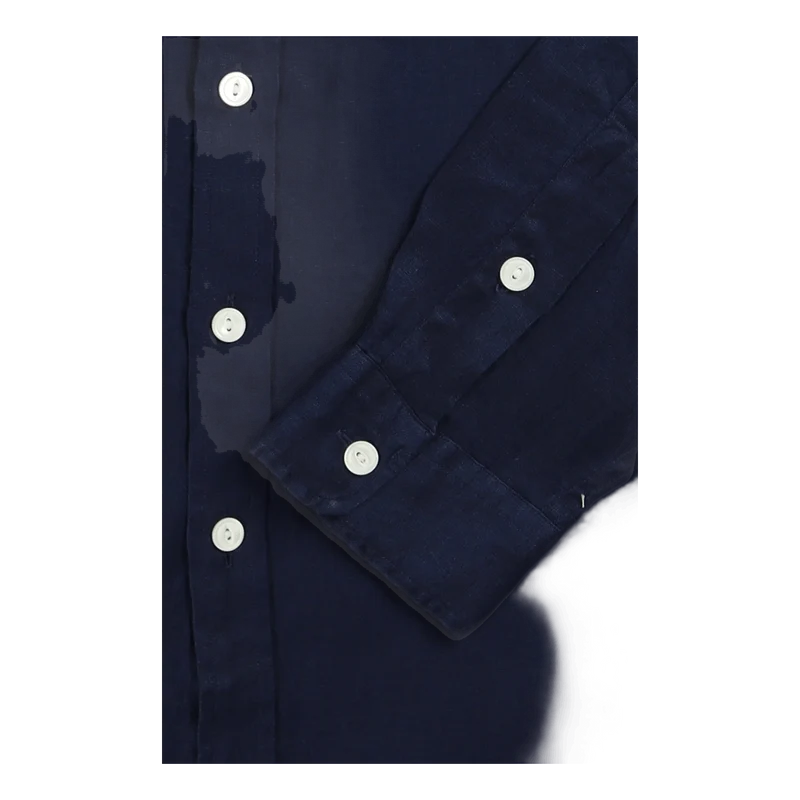 Slim Fit Linen Shirt Newport Navy