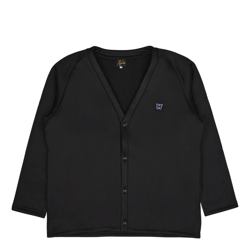 V Neck Cardigan - Pe/c Lined F Black