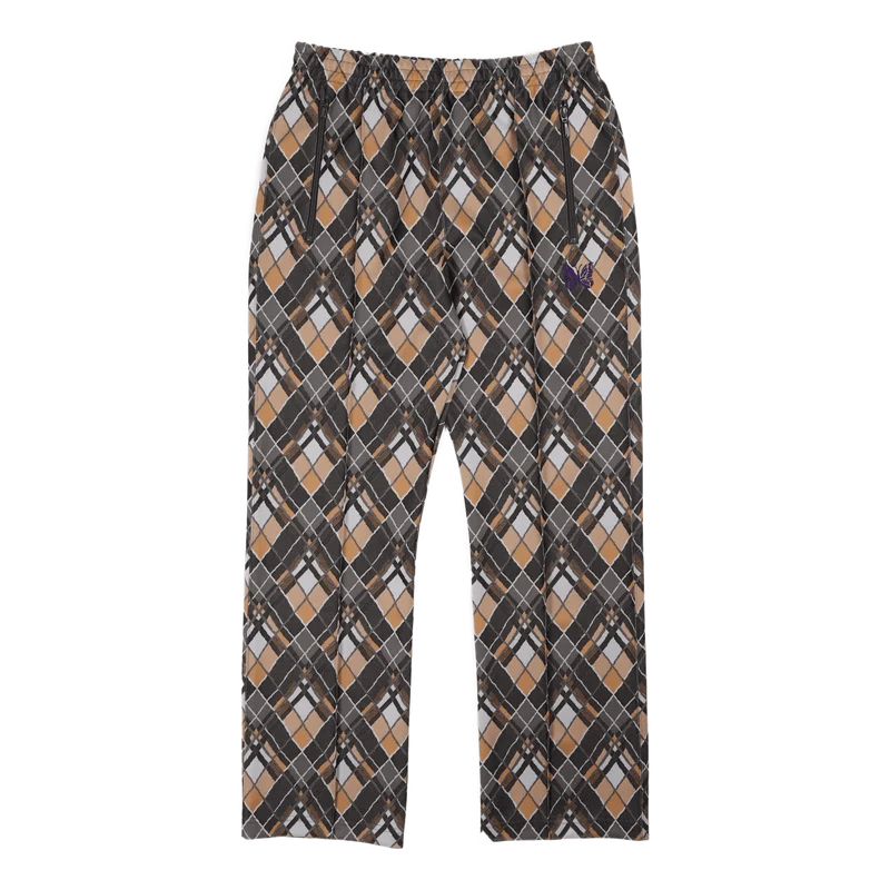 Track Pant Poly Jaquard Bias Plaid