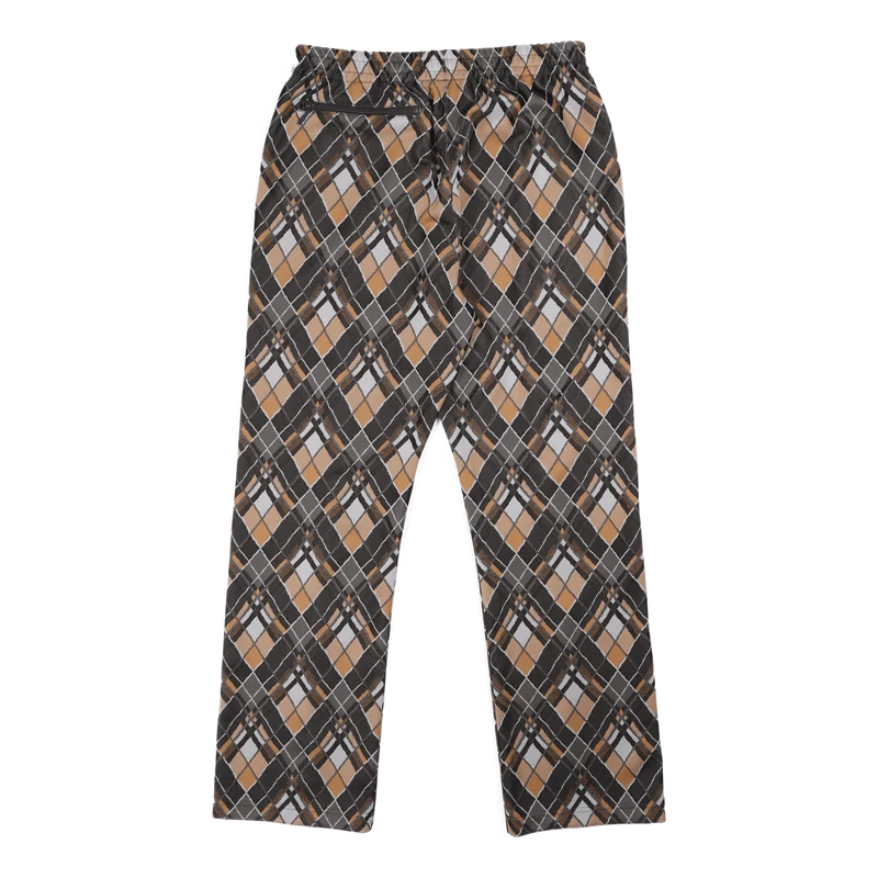 Track Pant Poly Jaquard Bias Plaid