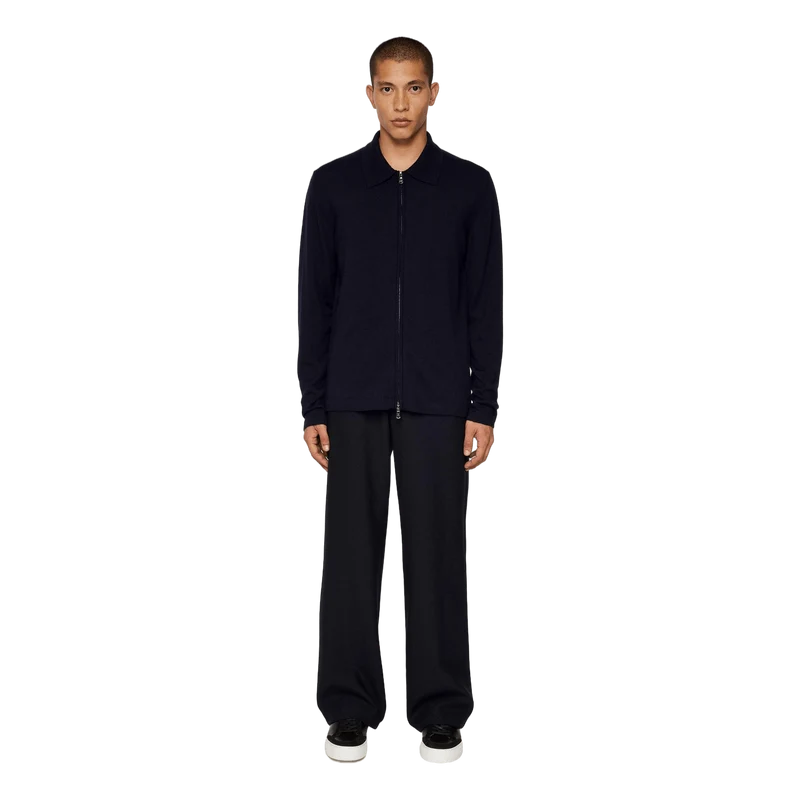 Kaleb Merino Zip Cardigan Jl Navy