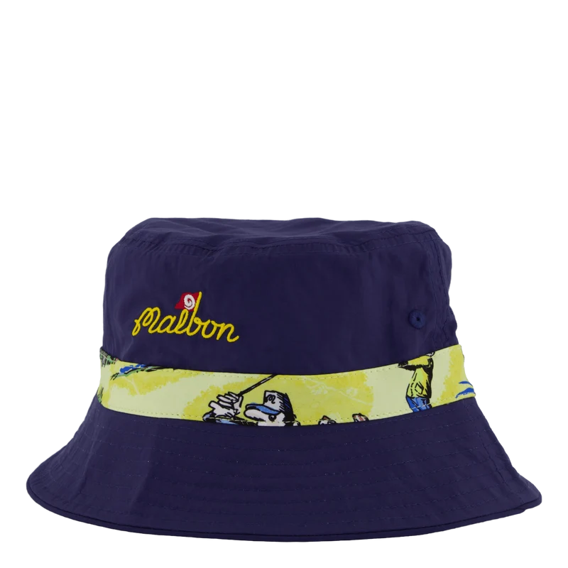 Patrons Reversible Bucket Hat Navy/pale Yellow