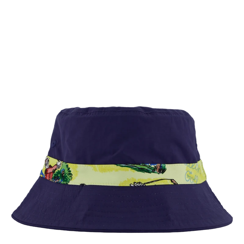 Patrons Reversible Bucket Hat Navy/pale Yellow