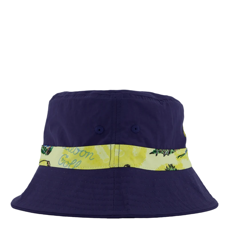 Patrons Reversible Bucket Hat Navy/pale Yellow