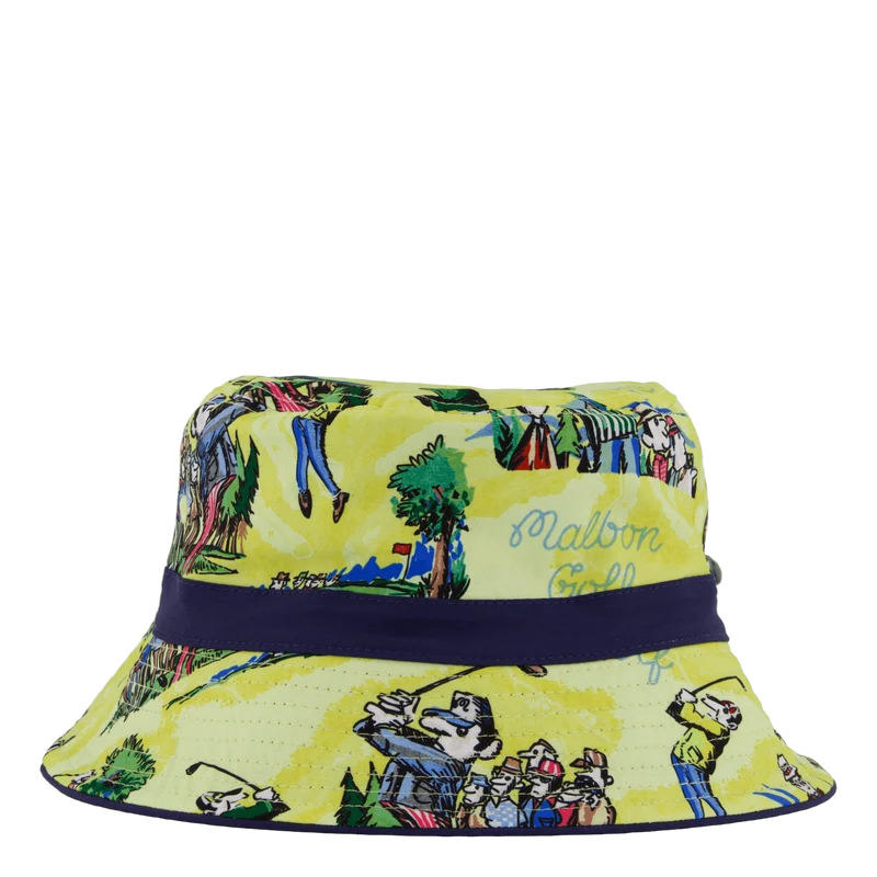 Patrons Reversible Bucket Hat Navy/pale Yellow