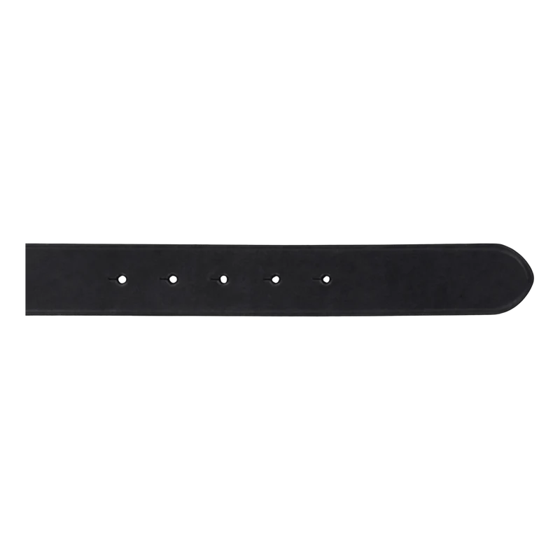 Pony Plaque Leather Belt Black / Matte Black