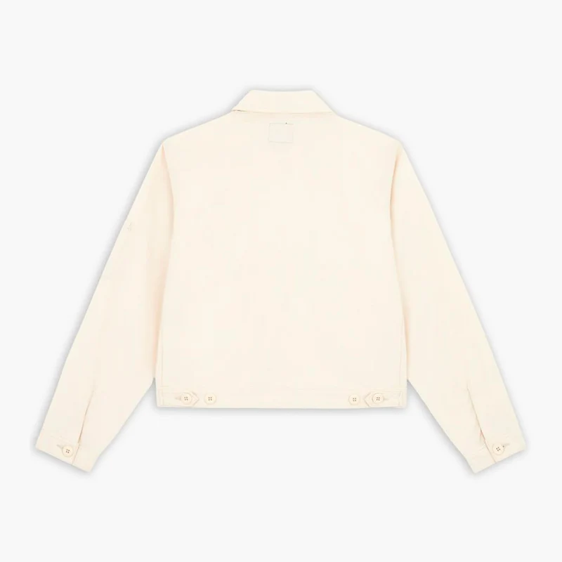 Unlined Cropped Eisenhower Jac Whitecap Gray