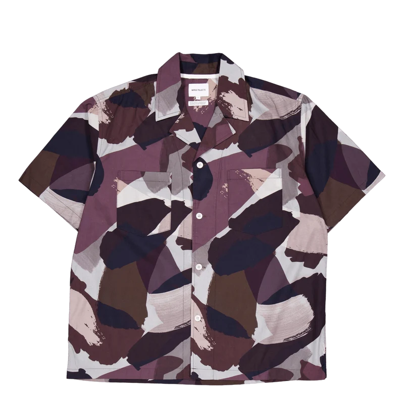 Mads Relaxed Camo Shirt Ss Espresso