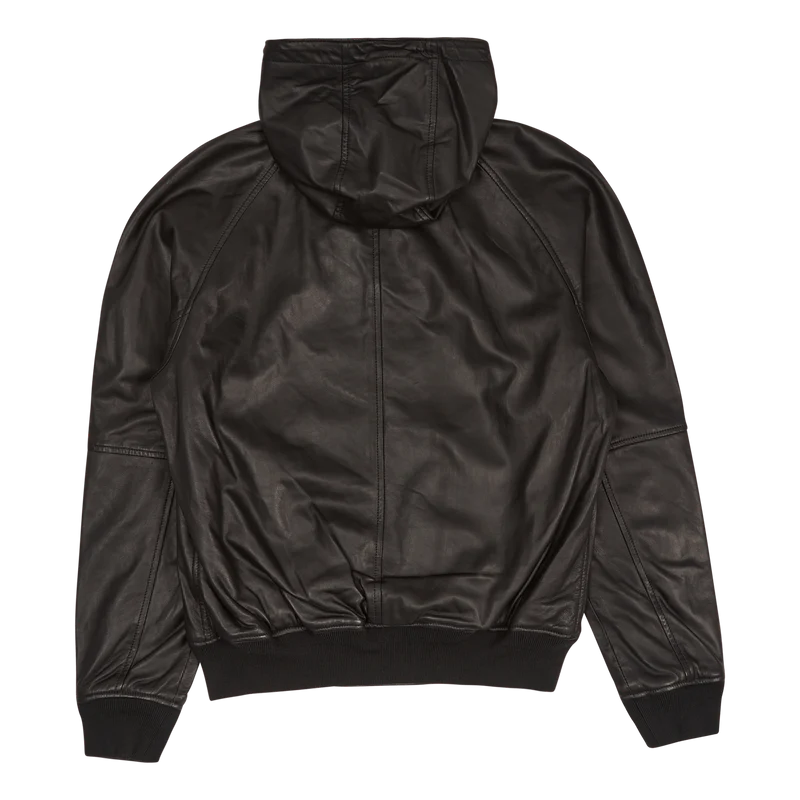 Hd Varsity-lined-bomber Polo Black