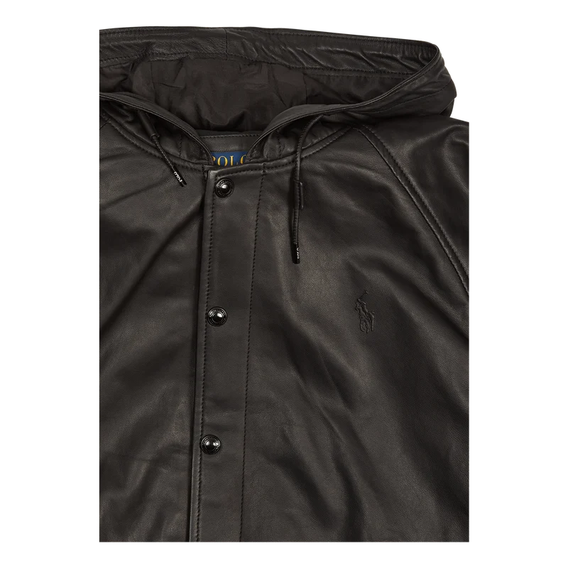 Hd Varsity-lined-bomber Polo Black