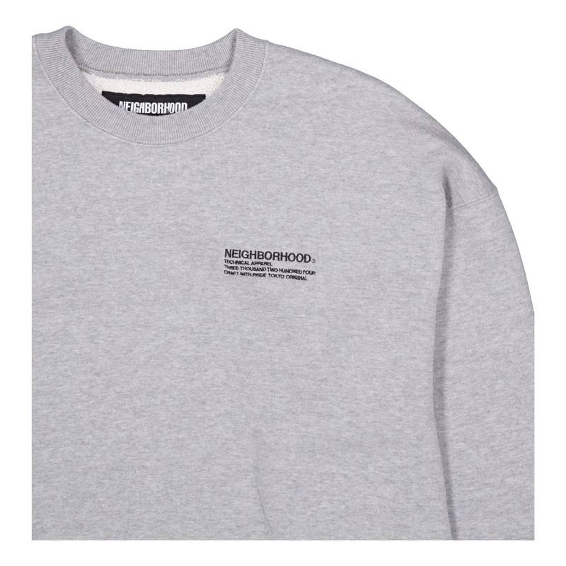 Plain Sweat Shirt Ls Gray