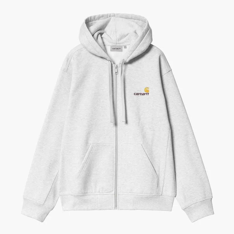Hooded American Script Jacket Ash Heather