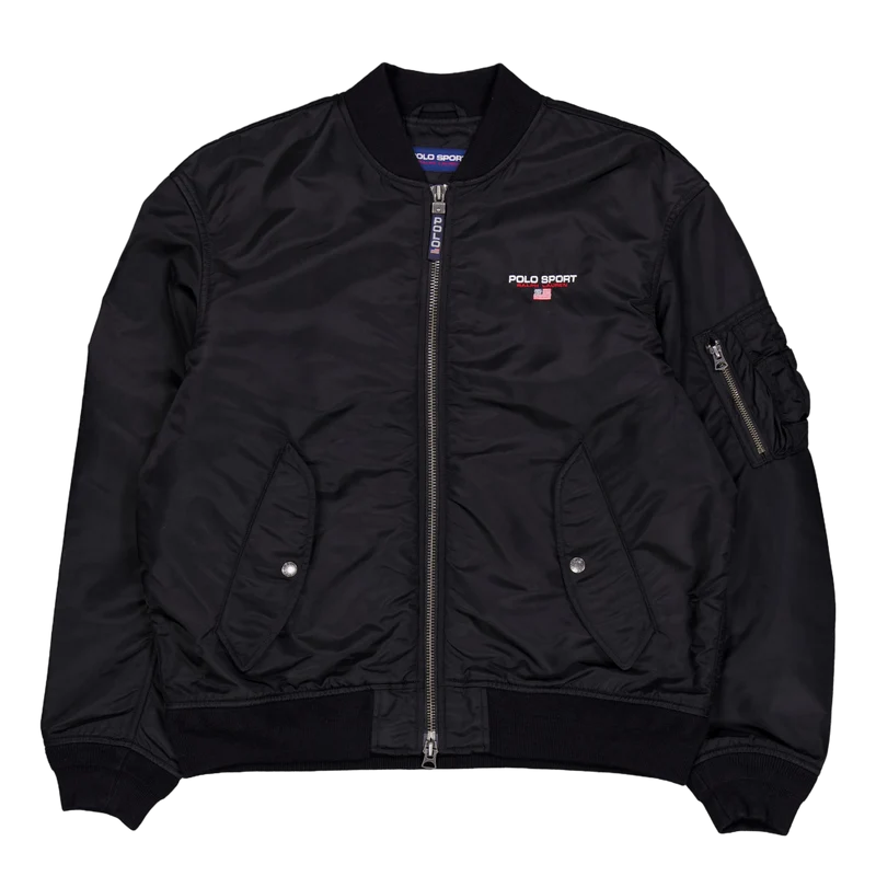 Nylon Twill-polo Sport Ma1 Polo Black