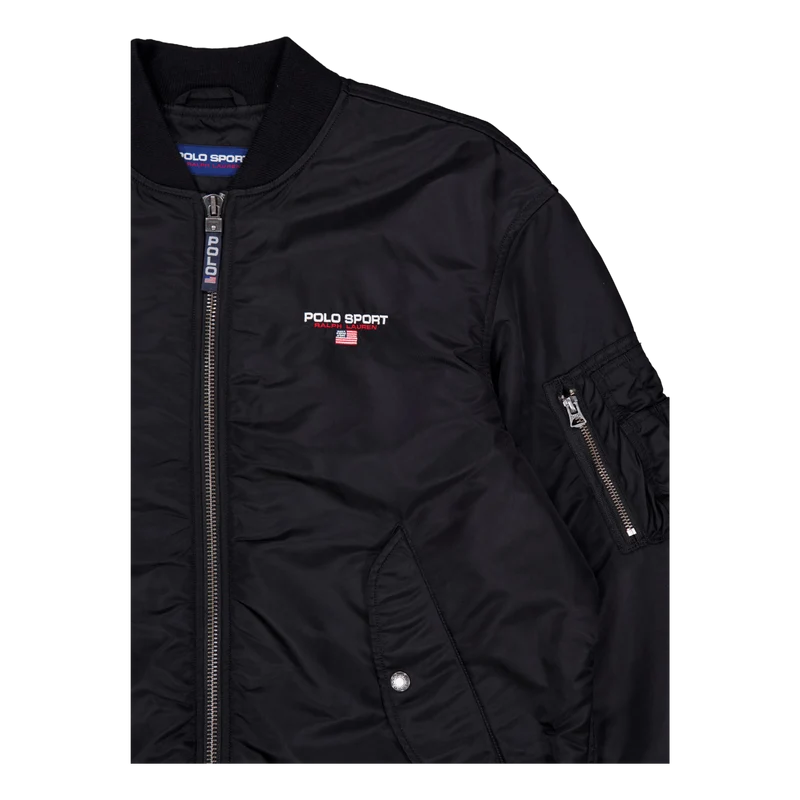 Nylon Twill-polo Sport Ma1 Polo Black