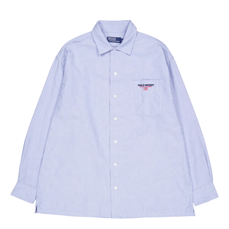 Big Fit Polo Sport Oxford Camp Shirt Bsr Blue